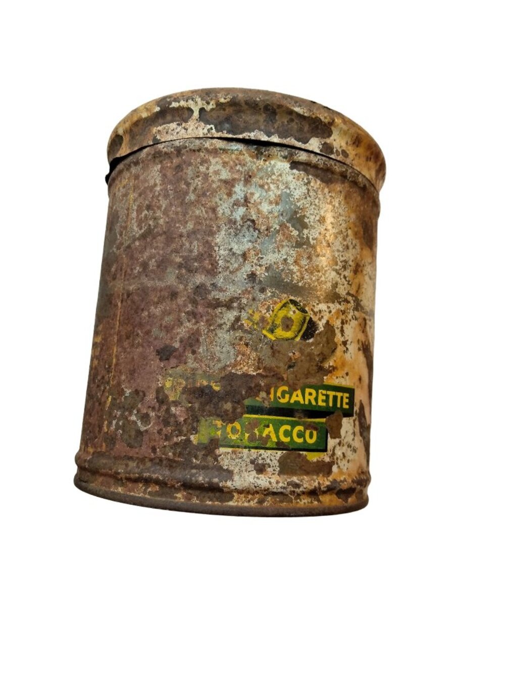 Velvet Pipe Cigarette Tobacco Canister Americas Smoothest Smoke Rusty Distressed
